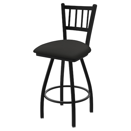 Holland Bar Stool Co 36" Swivel X-Tall Bar Stool, Black Wrinkle, Canter Iron Seat X810